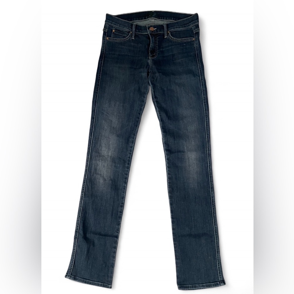 Mother The Rascal in Here Kitty, Kitty Straight Leg Dark Wash Jeans Size 28